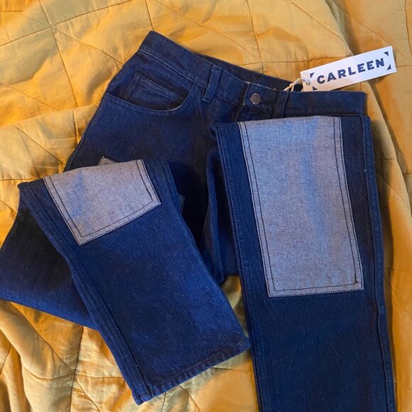 RARE Carleen Carpenter Jeans in Dark Rinse - size 6 - Picture 6 of 7